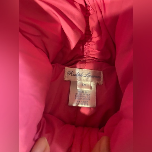Pink Ralph Lauren 6m snowsuit bunting - Picture 2 of 6